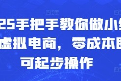 2025手把手教你做小红书虚拟电商，零成本即可起步操作
