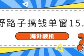 很火国外项目项目，海外装机，野路子搞钱，单窗口15.8，已变现10000+