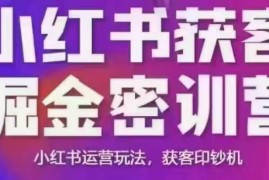 2025最新小红书获客掘金线下课，录音+ppt照片，小红书运营玩法，获客印钞机02-17冒泡网