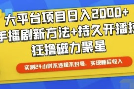 2024直播玩法项目，快手24小时无人直播，真正实现睡后收益