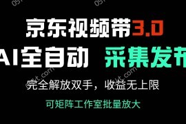 每日（14262期）京东视频带货3.0，Ai全自动采集＋自动发布，完全解放双手，收入无上限…02-22中创网
