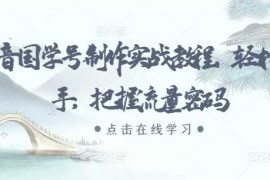简单项目抖音国学号制作实战教程，轻松上手，把握流量密码11-18冒泡网