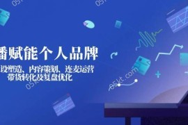 直播赋能个人品牌：IP人设塑造、内容策划、连麦运营、带货转化及复盘优化