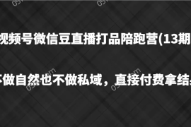 赚钱项目视频号微信豆直播打品陪跑(13期)，不做不自然流不做私域，直接付费拿结果08-22福缘网