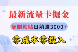 赚钱热门给力项目项目，最新流量卡代理掘金，复制粘贴日赚3000+，零成本零投入，新手小白有手就行