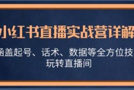 小红书直播实战营详解，涵盖起号、话术、数据等全方位技巧，玩转直播间联合抖音号运营