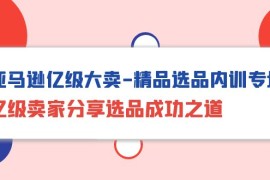 2024跨境电商项目，亚马逊亿级大卖-精品选品内训专场，亿级卖家分享选品成功之道