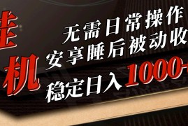 2024直播玩法项目，5月挂机新玩法！无需日常操作，睡后被动收入轻松突破1000元，抓紧上车
