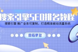 实战搜索引擎SEO排名教程「搜索引擎 推广全系可复制，打造精准被动流量系统」，07月02日福缘网VIP项目