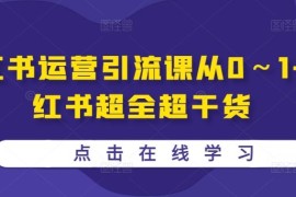 每日小红书运营引流课从0～1-小红书超全超干货10-14冒泡网