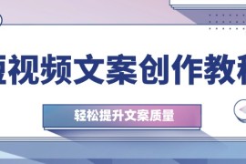 实战短视频文案创作教程：从钉子思维到实操结构整改，轻松提升文案质量10-10福缘网