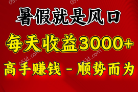 2024最新一天收益2500左右，赚快钱就是抓住风口，顺势而为！暑假就是风口，小白当天能上手便宜07月25日福缘网VIP项目