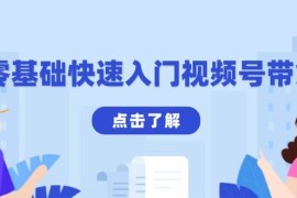 简单项目零基础快速入门视频号带货：学会用剪映制作爆款视频，助你变现收益翻倍12-29福缘网