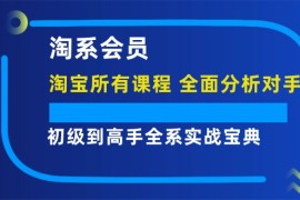 最新项目（12055期）淘系会员【淘宝所有课程，全面分析对手】，初级到高手全系实战宝典便宜08月09日中创网VIP项目