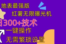 赚钱小红书项目， 红薯无限曝光机