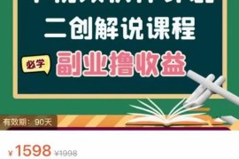 中视频伙伴计划【二创解说】陪跑课程，冷门蓝海副业撸收益，播放越高收益越高-价值1598