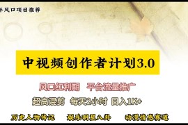 赚钱短视频运营项目，视频号创作者分成计划详细教学，每天2小时，月入3w+