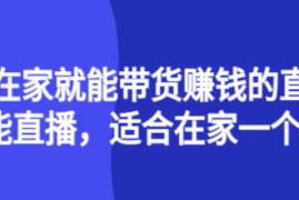阿西-四种在家就能带货的直播课，人人都能做的直播带货赚钱课
