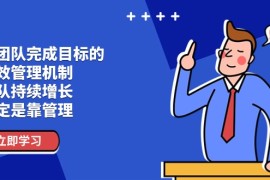创业项目（11325期）让团队-完成目标的 绩效管理机制，团队持续增长，一定是靠管理，06月29日中创网VIP项目