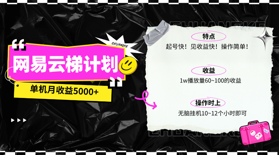 实战热门给力项目项目,最新网易云梯计划网页版,单机月收益5000+!可放大操作