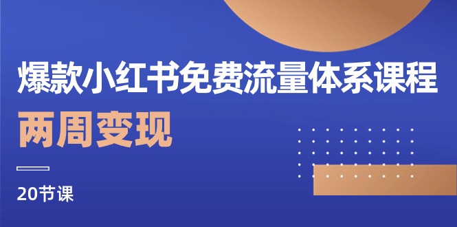 实战小红书项目,爆款小红书免费流量体系课程,两周变现