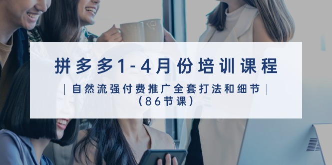 赚钱国内电商项目,拼多多1-4月份培训课程,自然流强付费推广全套打法和细节