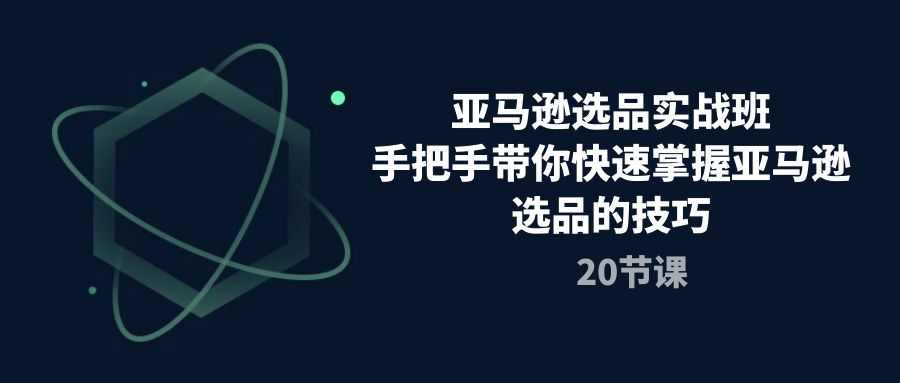 实战跨境电商项目,亚马逊选品实战班,手把手带你快速掌握亚马逊选品的技巧